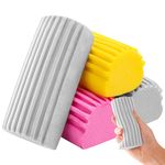 4-Pack Clean Sponge Brush, Cleaning Products, Taykos Damp Magic Duster for Car Window Cleaning, Blinds, Glass, Baseboards, Vents, Railings, Mirrors, Window Track Grooves(Mult)