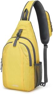 G4Free Sling Bag RFID Blocking Sling Backpack Crossbody Chest Bag Daypack for Hiking Travel(Yellow)