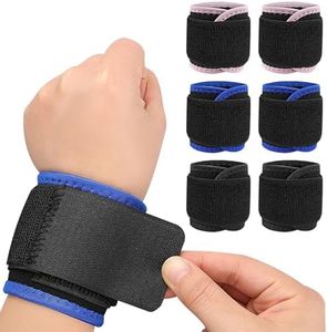 2 PCS Wrist Compression Strap - Wrist Brace - Sport Wrist Wraps Support for Women, Men, Big Kids, Youth Boys & Girls - For Fitness Work Out, Carpal Tunnel Arthritis, Pain Relief, Adjustable (Pink, L)