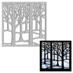 The Woods Trees Frame Metal Cutting Dies Stencil Embossing Tool Spring Tree Die Cuts for Card Making Scrapbooking DIY Etched Craft Dies