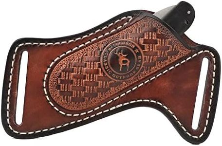 TOURBON Cuir Couteau de Poche Gaine pour Ceinture EDC étui canif Outil Pochette Cadeau Fait Main pour Hommes