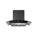 Faber 75 cm 1500 m³/hr Autoclean Curved Shape Kitchen Chimney | 12 years warranty on motor | HOOD PRIMUS PLUS ENERGY IN HCSC BK 75 with SS Baffle Filter.