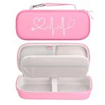 BOVKE Stethoscope Handy Case for 3M Classic III, Lightweight II S.E, Cardiology IV, MDF Acoustica Deluxe Stethoscopes - Extra Room fits Nurse Accessories Penlight EMT Medical Scissors, Peal Pink