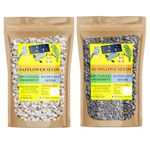 PETS TASTE Combo of Safflower Seeds & Sunflower Seeds Birds food of All Life Stages - 1 KG Each