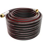 YASQA Garden Hose 75 Ft X 5/8 in, Heavy Duty Rubber Hose with Standard 3/4 Fittings Lead-in,Lightweight,Durable,Kink Free,Imitation Puncture Hose for All-Weather Garden, Lawn Watering & Water Hose.