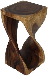 Haussmann® Original Wood Twist Stool 12 X 12 X 23 in High Walnut Oil
