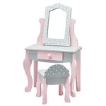 Olivia's Little World 18" Doll Furniture Wooden Dressing Table Vanity Table Set TD-0207AG