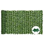 Artificial Ivy Privacy Fence Screen, Outdoor Expandable Balcony Hedges Fake Leaf, 39x118 inch Green Fencing Roll with Sweet potato Leaves - UV Resistant Privacy Screen for Patio, Garden, Backyard