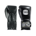 CLETO REYES Training Boxing Gloves with Hook and Loop Closure for Sparring and Heavy Punching Bags, Men and Women, MMA, Kickboxing, Muay Thai, 16oz, Black