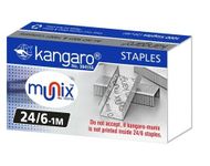 Kangaro Desk Essentials 24/6-1M Heavy Duty Steel Wire Staple Pin | Zinc Coated With Rust Free Complete Steel Staple | Sturdy & Durable For Long Time Use | Pack Of 5