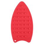 YosooXX Silicone Iron Hot Protection Rest Pad Mat Safe Surface Iron Stand Mat Ironing(Red)