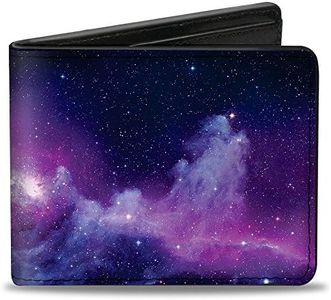 Buckle-Down Bi-Fold Wallet, Galaxy Purple/Pink