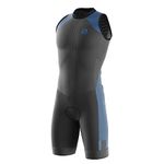 Men's MTB Triathlon Tri Suit Padded Sleeveless Suit Quick-Drying Cycling Skinsuit, for Cycling Training Road Bike Top Cycling Clothing Pro Trisuit und Triathlon (TYP-7,M)