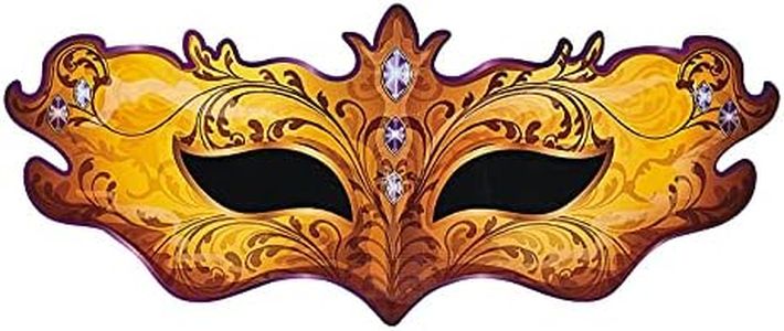Fun Express Large Masquerade Mask Cardboard Cutout Stand Up 5 Feet - Life Size Mardi Gras Party Decorations for Masquerade Ball | Photo Booth Props for Birthday Events & New Years Celebrations