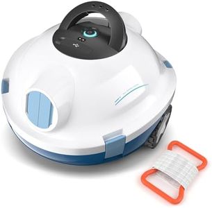 OUCAXIA Cordless Robotic Pool Cleaner Robot, Pool Vacuum Robot with Two Suction Inlets Design, Lasts 90 Mins, Pool Robot Vacuum for Inground & Above Ground Flat Pools up to 1000 Sq.Ft, Self-Parking