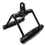 DYNASQUARE Cable Attachments for Home Gym, LAT Pulldown Equipment, Weight Machine Accessories, Straight Pull Down Bar, V Bar, Tricep Rope, Revolving Row Handle, Stirrup Handle