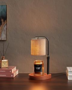 Candle Warmer Lamp with Timer & Dimmer for Yankee Candles, Adjustable Height Candle Warmer for Jar Candles, Wax Melt Lamp for Cozy Home Decor & Gifts,Linen, 2 Bulbs