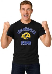 Team Fan Apparel NFL Adult Gameday T-Shirt - Cotton Blend - Tagless - Semi-Fitted - Unleash Your Team Spirit During Game Day (Los Angeles Rams - Black, XXXXX-Large)