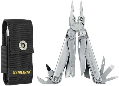 LEATHERMAN, Surge Heavy Duty Multitool with Premium Replaceable Wire Cutters and Spring-Action Scissors, Stainless Steel with Premium Nylon Sheath