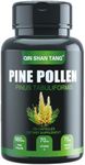 QIN SHAN TANG Pine Pollen Supplement wtih Ginger Root and Vitamin C, 99% Cracked Cell Wall,120 Veggie Capsules