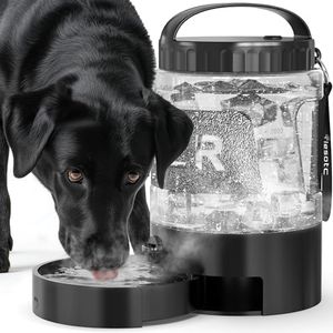 lesotc 95OZ Large Dog Water Bottle,Portable Travel Water Bowl for Dogs Camping Hiking Traveling Beach Park Accessories,Dog Water Bowl Dispenser with Pull-Out Drinking Bowls,Leak Proof Pet Water Bottle
