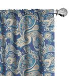 Ambesonne Home Fashions Curtains Navies