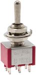 Musiclily 3 Way Guitar On-Off-On 6-Foot Mini Toggle Switch,Red