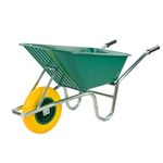 KCT 110L Green Garden Builders Heavy Duty Wheelbarrow with Reinforced Tyre