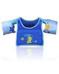 Kids Swim Vest, Swim Vest Float Jacket Water Wings Kid's swimming aid combining a vest and arm bands Swim Arm Band for 2-6 Years Old kids 14-27kg Toddler Swimming Vest Baby Swimming Training Vest