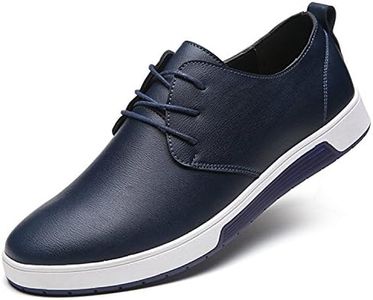 Zzhap Men's Casual Oxford Shoes Breathable Flat Fashion Sneakers 02Blue US 10.5