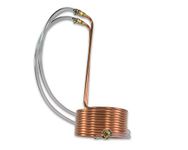 Coldbreak Homebrew 3-5 Gallon Batch Copper Immersion Wort Chiller, Medium, 3/8” x 30' Pure Copper, Leak Free Compression Barbs, Tubing and Garden Hose Fitting, USA Made