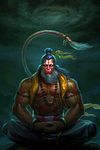 wallpics® Lord Hanuman Poster for Home, Office, Living Room, Kids Room, Hall | Vinyl Waterproof God Poster Self Adhesive | Religious Poster for Home Decor | Multicolor | 24 inch X 34 inch