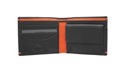 Visconti Alpine Collection MONTREUX Leather Wallet RFID blocking AP62 Black/Orange