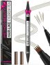 iMethod Microblading Eyebrow Pen - Eyebrow Pencil Magical 2-in-1 Dual-Ended Eye Brow Pencils for Women with 4-Fork-Tip & Ultra Precise Brush-Tip Create Natural Hair-Like Brows, Last All-Day, Brown
