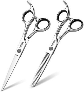 LePinko Hair Cutting Scissors Set, Professional Trimming and Thinning Shears Kit, 6.5 Inch Japanese Stainless Steel With PU Case and Carbon Anti-static Comb, Hairdressing For Home, Salon, Barber