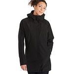 Marmot Wm's Essential Jacket Waterproof Gore-Tex Jacket, Lightweight Rain Jacket, Windproof Raincoat, Breathable Windbreaker, Ideal City Parka - Black, M