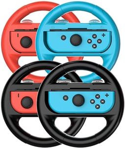 OGOEEN 4 Pack Steering Wheel Compatible with Switch/Switch OLED Joy-Con Controller Racing Wheel Controllers fit for Mario Kart 8 Deluxe