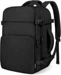 ZOMFELT Travel Backpack for Women Men, Carry on Luggage Backpack, TSA 15.6 inch Personal ltem Travel Bag Airplane, Weekender Bag Laptop Backpack Casual Daypack for School Business Trip, Black