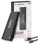 KingData M.2 NVME SSD Enclosure, Tool-Free NVMe Enclosure, 10Gbps M2 SSD Enclosure USB 3.1 NVMe to USB Adapter for 2230/2242/2260/2280 M.2 NVMe with USB C to A Cable Black