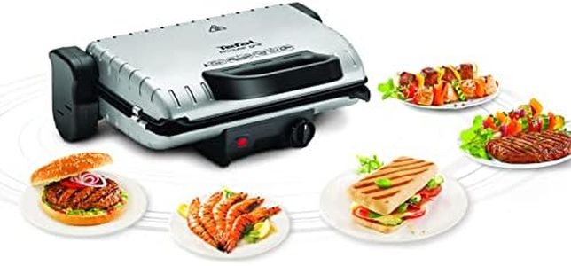 Tefal Grill Viande Panini Minute Grill, 1600 W, Position grill et barbecue, Plaques antiadhésives, Grilles amovibles, Rangement vertical GC205816