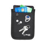 Boxiki Travel Hidden Money Belt for Men & Women - RFID Blocking Waist Pack for Passport, Wallet & Phone - Safe and Secure for Travel, Hidden Bra Wallet (Black), Flat Profile