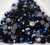 MajorCrafts® 2000pcs 4mm ss16 Navy Blue AB Flat Back Round Resin Rhinestones Craft Gems C81