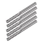 uxcell Tungsten Carbide Rotary Files 1/8" Shank, Double Cut Top Toothed Cylinder Shape Rotary Burrs Tool 3mm Dia, for Die Grinder Wood Soft Metal Polishing Model Engineering, 5pcs