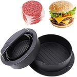 Hamburger Press, 3 in 1 Stuffed Burger Press Patty Maker for Stuffed Burgers, Sliders, Beef Burger, Non Stick Kitchen Barbecue Tool Grilling Accessories (Black)