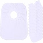 Babyprem Baby 12 Pack 100% Cotton Round neck Popover the head Bib One size White