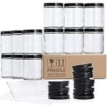 12 Pack 8oz Thick Glass Jars with M