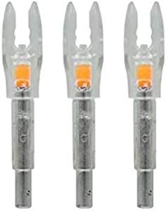 Nockturnal-G Lighted Nocks for Arrows with .165 Inside Diameter Including Various Victory, Easton and G-Uni Brands, 3-Pack