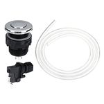 GOZAR 25V-250V Bath Switch Pneumatic Air Button Kit Garbage Waste Disposal Garbage Disposer Air Switch Kit - 34mm