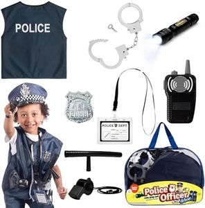 Born Toys Police Officer Costume for Kids, Dress Up Set for Boys & Girls 3+
