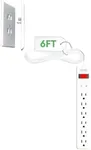 Sleek Socket Original & Patented Ultra-Thin Outlet Concealer with Cord Concealer Kit, Flat Extension Cord with Multi Outlets Surge Protector Power Strip, Ideal for Home Office and Home Theater